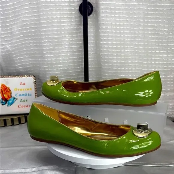 (B) Coach Loafers- Kiwi Green/ Patent, size 8B - Picture 1 of 12